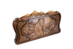 Handmade Wooden Two-Sided Backgammon Set with Deer and Bear, 60 cm