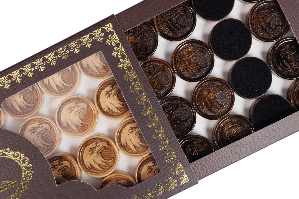 Backgammon Pieces With The Eagle