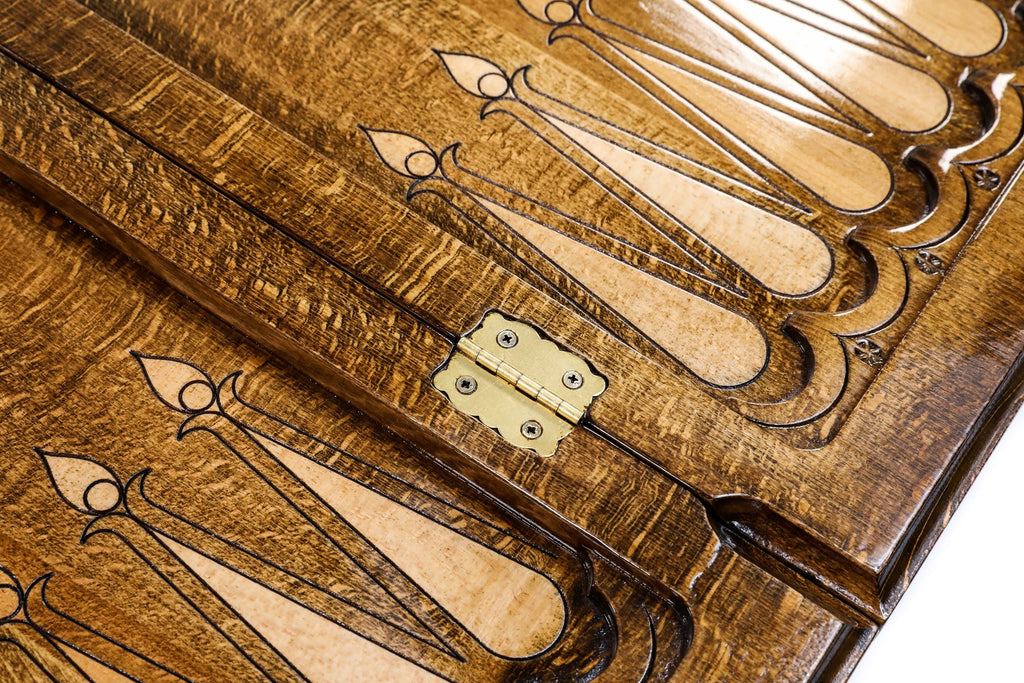 Handmade Wooden Backgammon Set with Mount Ararat, 60 cm (Model 11299)