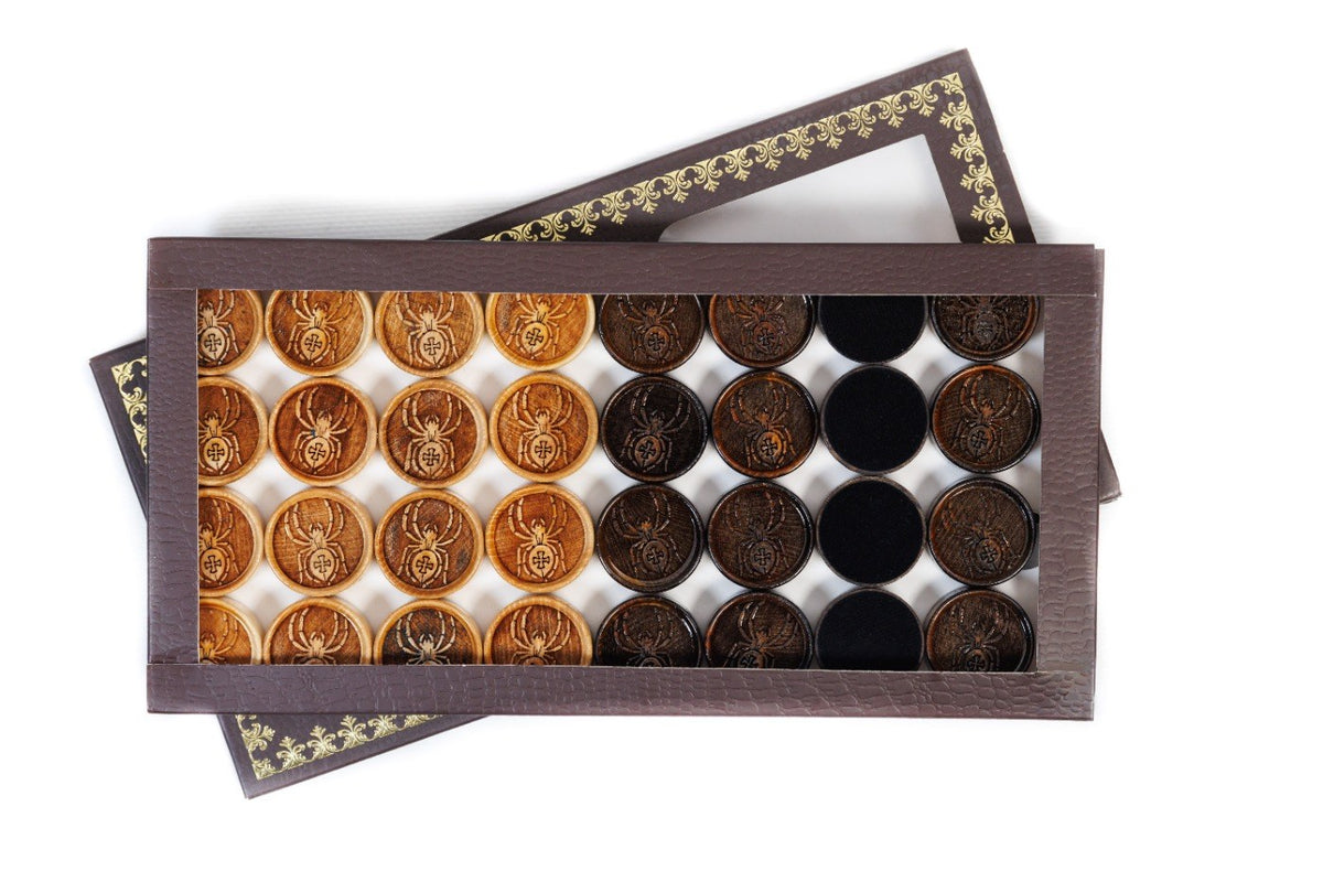 Backgammon Pieces With Spiders