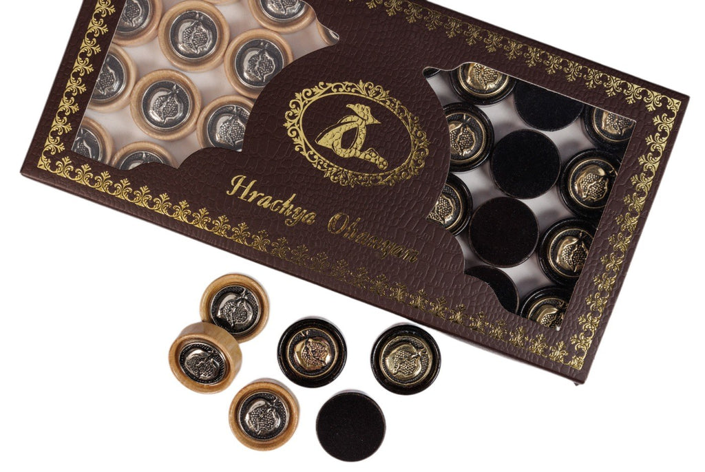 Backgammon Pieces Pomegranate