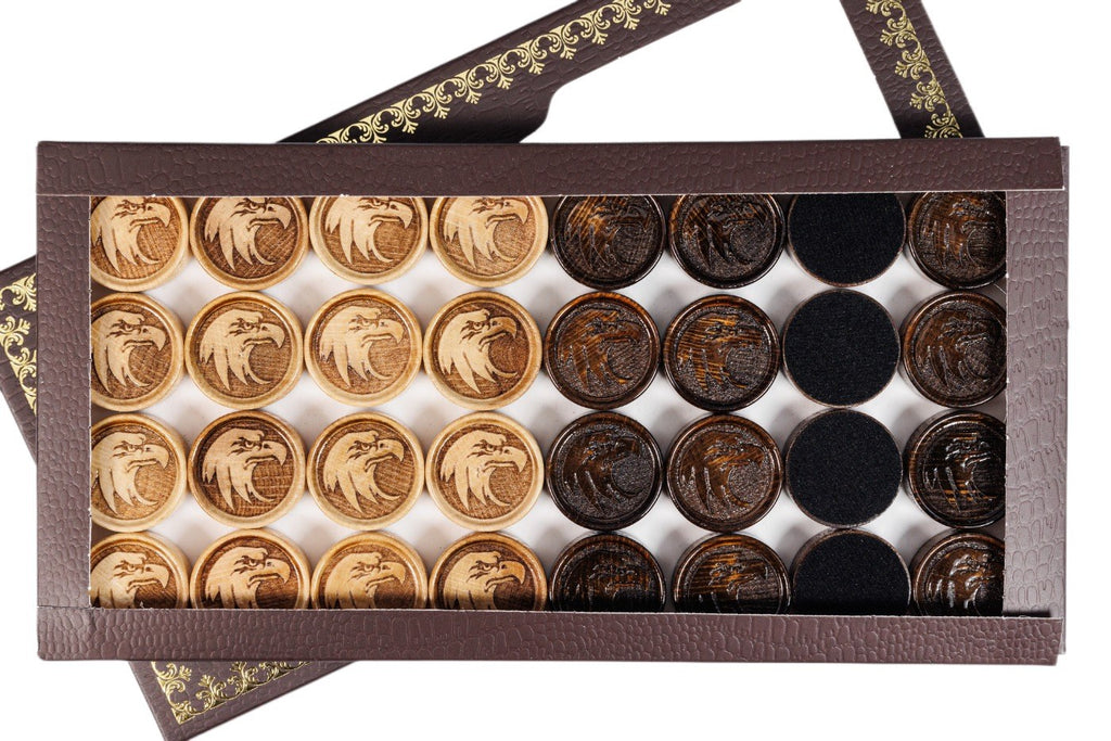 Backgammon Pieces With The Eagle