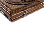 Handmade Wooden Backgammon Set with Armenian Coat of Arms, 60 cm (Model 11678)