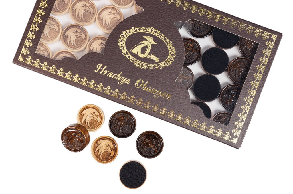 Backgammon Pieces With The Eagle