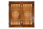 Handmade Wooden Backgammon Set with Armenian Coat of Arms, 60 cm (Model 11678)