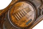 Handmade Wooden Backgammon Set with Garni Temple and Ararat Outline, 60 cm