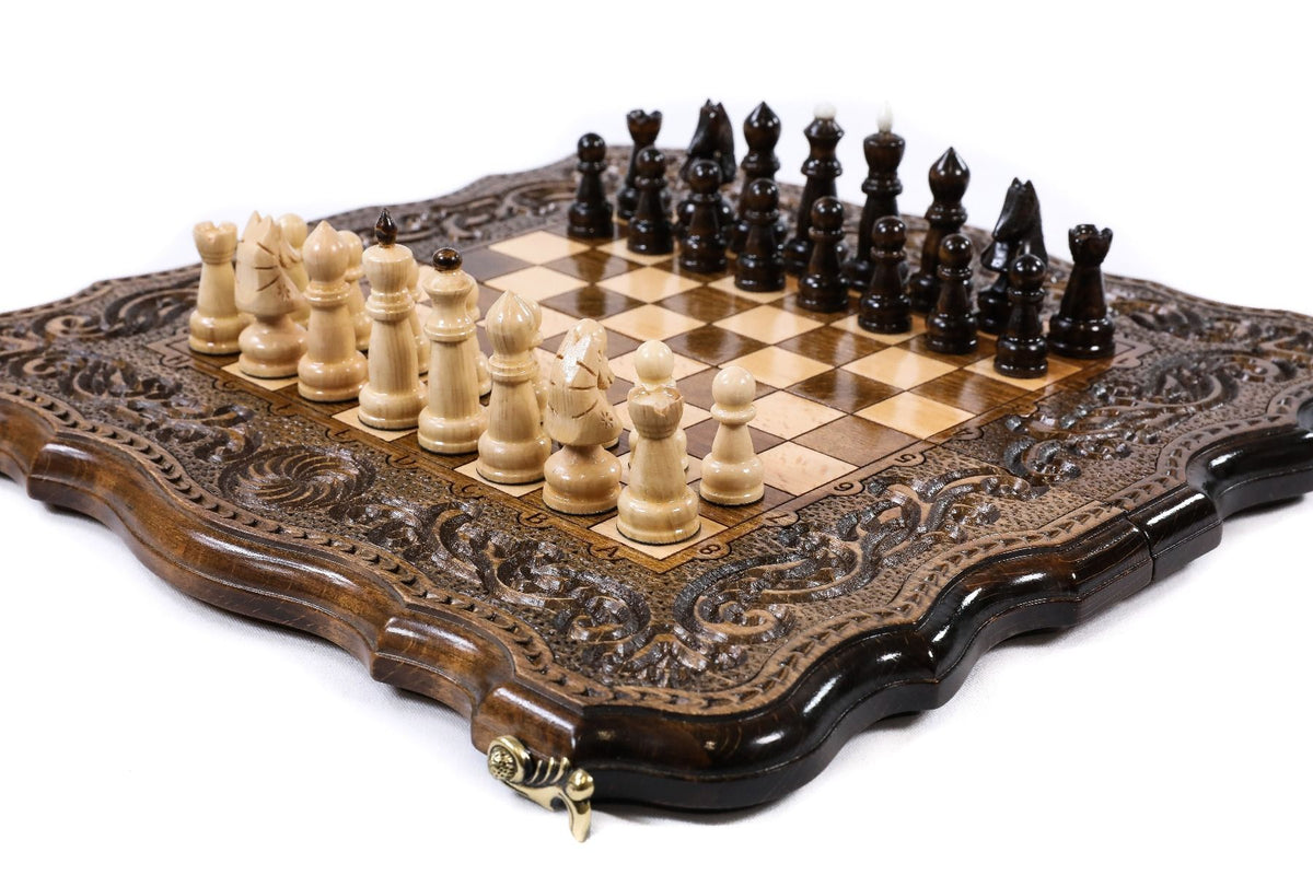 Chess-Backgammon Eternity With Patterns With Copyrighted Contour Outline - HrachyaOhanyan Co