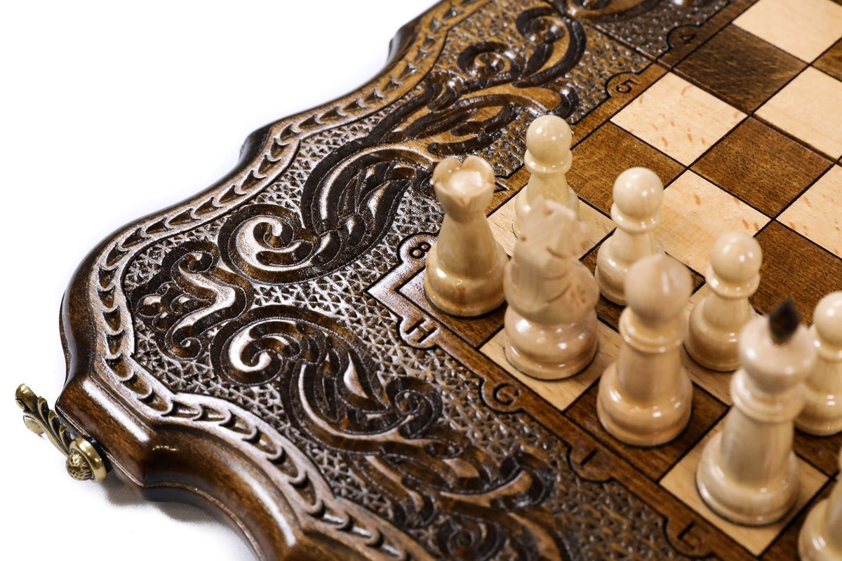 Chess-Backgammon Eternity With Patterns With Copyrighted Contour Outline - HrachyaOhanyan Co
