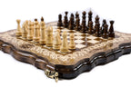 Ornamental Chess Set with Contour Outline, 30 cm – photo 2