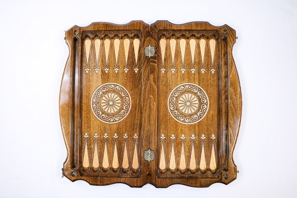 Backgammon-Set mit Flechtornament, Konturrand, 60 cm – Foto 7