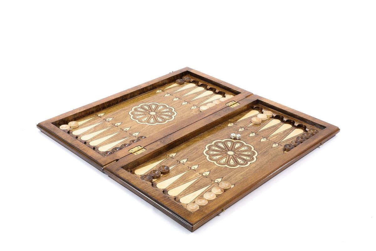 Klassisches Backgammon-Set mit Ornamentmotiv, 60 cm – Foto 3