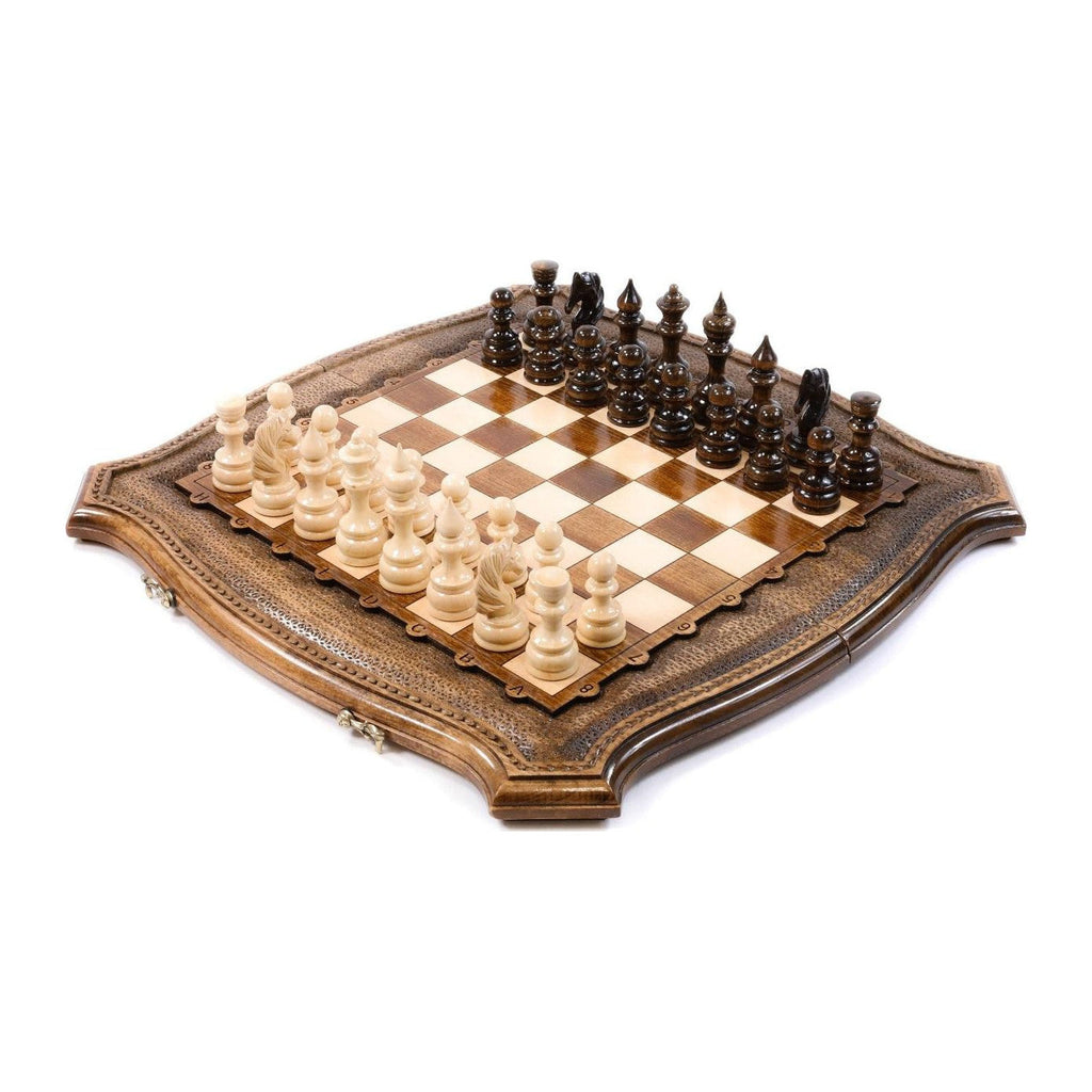Chess-Backgammon With Copyrighted Contour Outline - HrachyaOhanyan Co