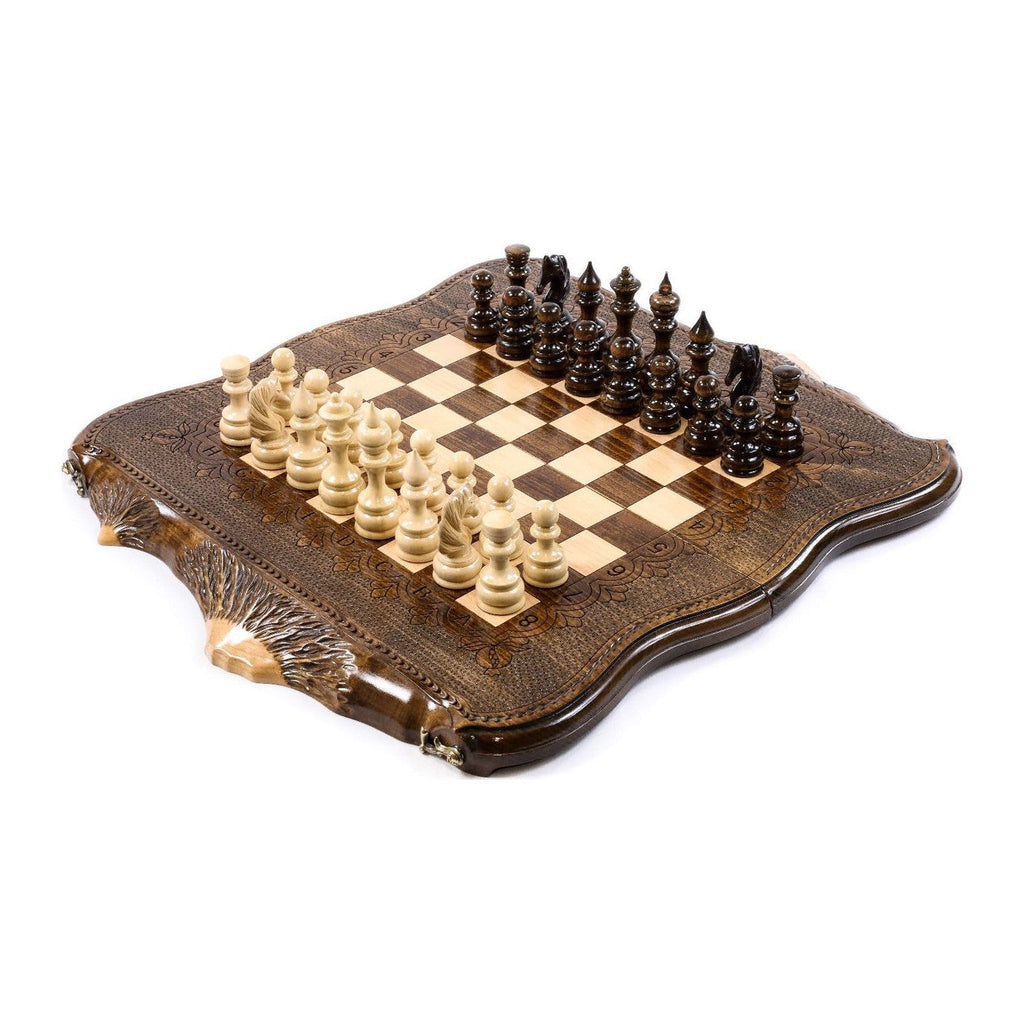 Chess-backgammon with copyrighted Mount Ararat outline - HrachyaOhanyan Co