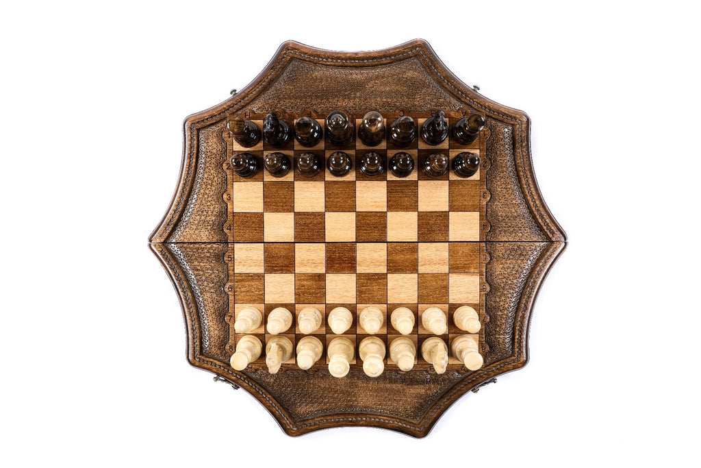 Star-Shaped Wooden Chess Set, 50 cm – photo 7
