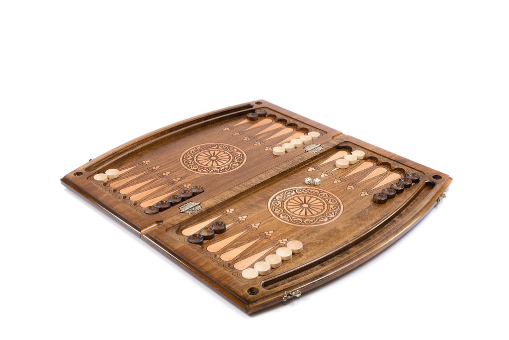 Pomegranate & Grapes Backgammon Set, Arch-Style Outline, 60 cm – photo 3