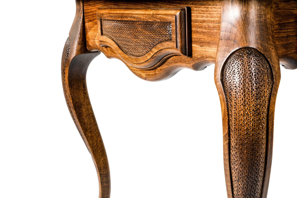 Chess Table with Contour Outline & Carved Legs, 60 cm – photo 10