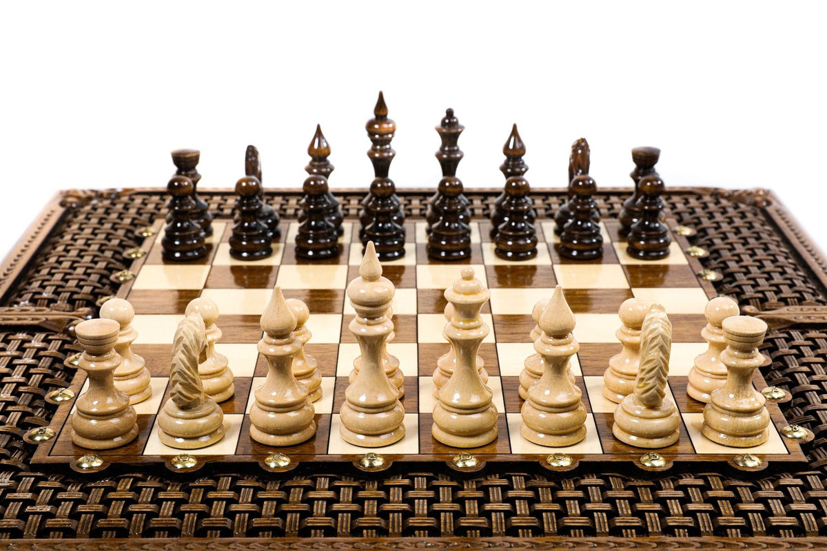 Chess-Backgammon With An Ornamental Braid Pattern Classic - HrachyaOhanyan Co