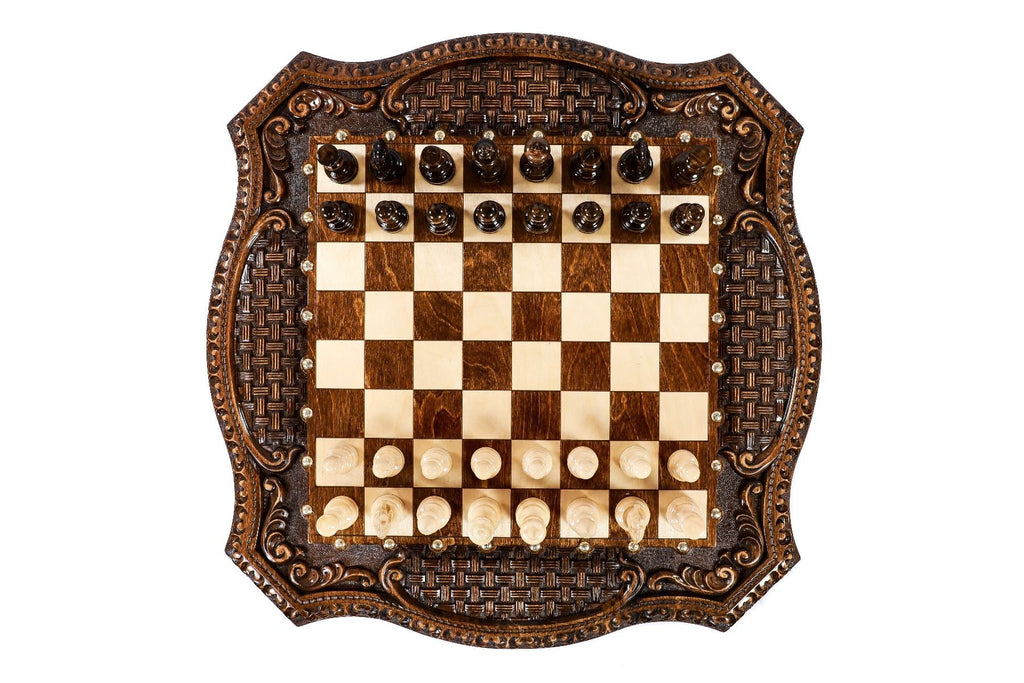 Chess Table with Bronze Details, 60 cm – photo 10