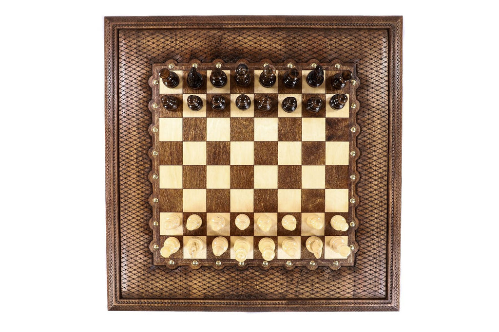 Classic Chess Table with Drawers, 60 cm – photo 10