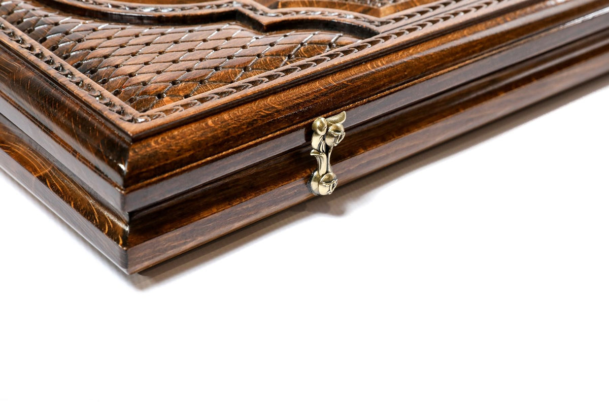 Eternity Sign Backgammon Set with Bronze Details, 60 cm – photo 9