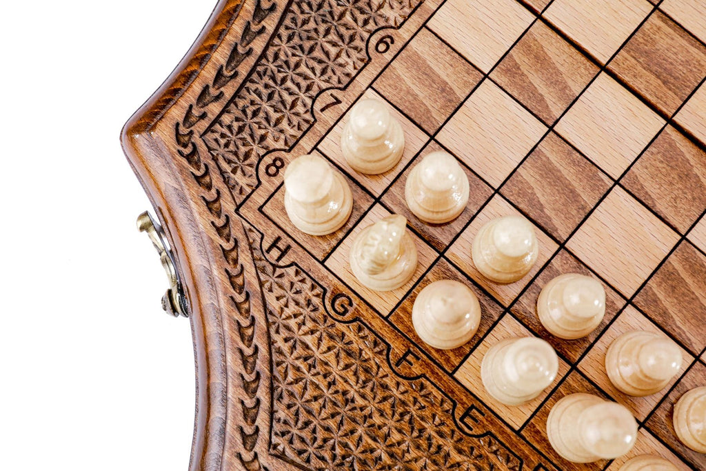 Star-Shaped Wooden Chess Set, 30 cm – photo 10
