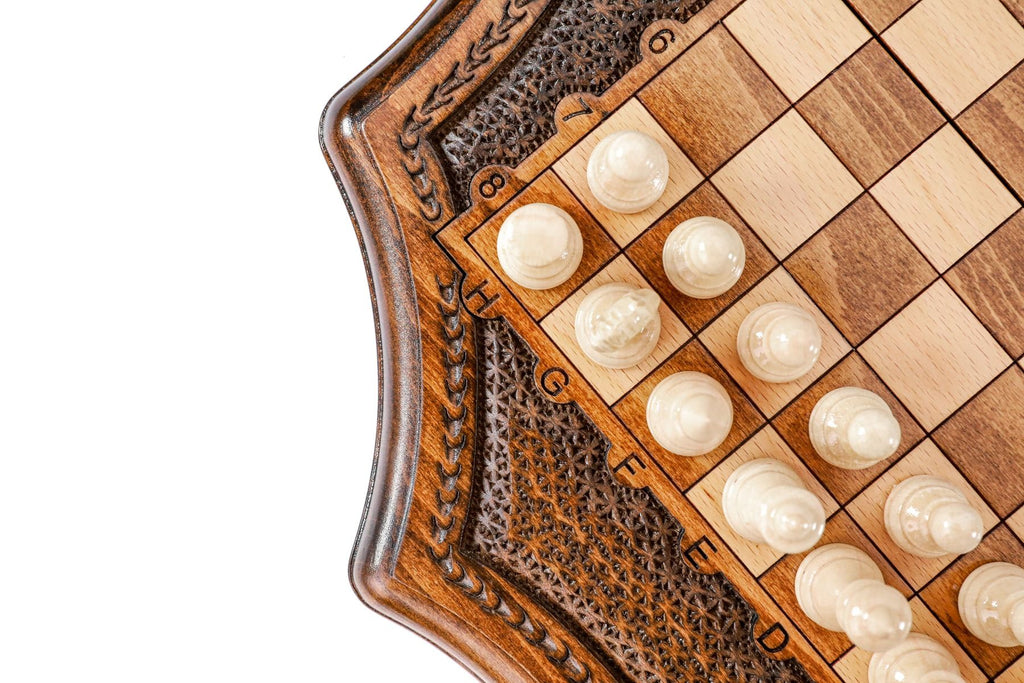 Star-Shaped Wooden Chess Set, 30 cm – photo 10