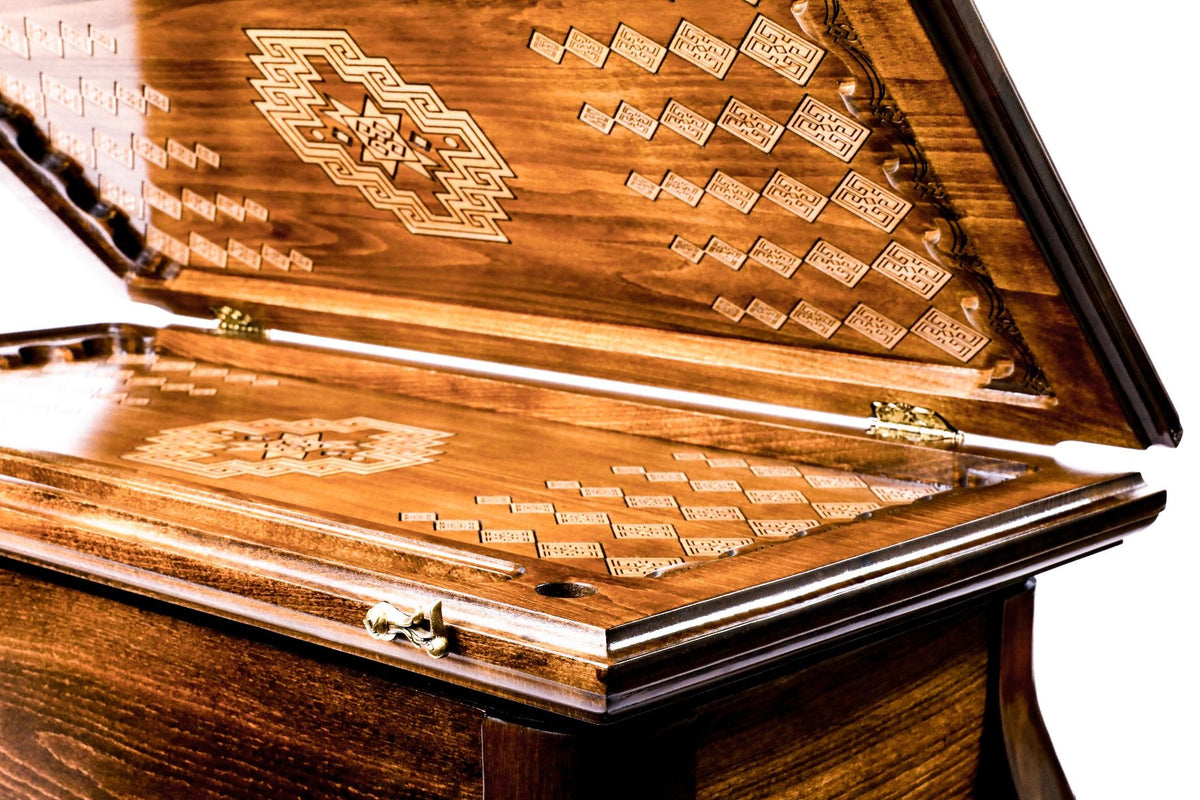 Backgammon-Tisch mit Lori-Teppichmuster, 60 cm – Foto 4
