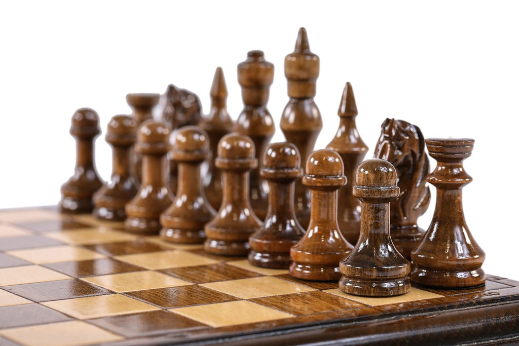 Square Wooden Chess Set, 30 cm – photo 3