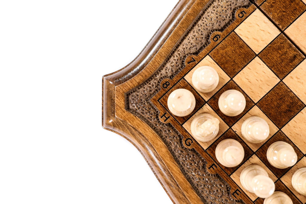Wooden Travel Chess Set with Contour Outline, 24 cm – photo 10