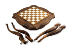 Chess Table with Contour Outline & Carved Legs, 60 cm – photo 11