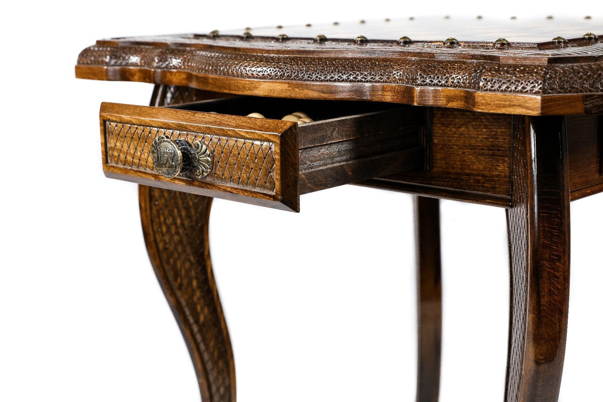 Mesa de ajedrez ornamental con cajones, 60 cm – foto 15