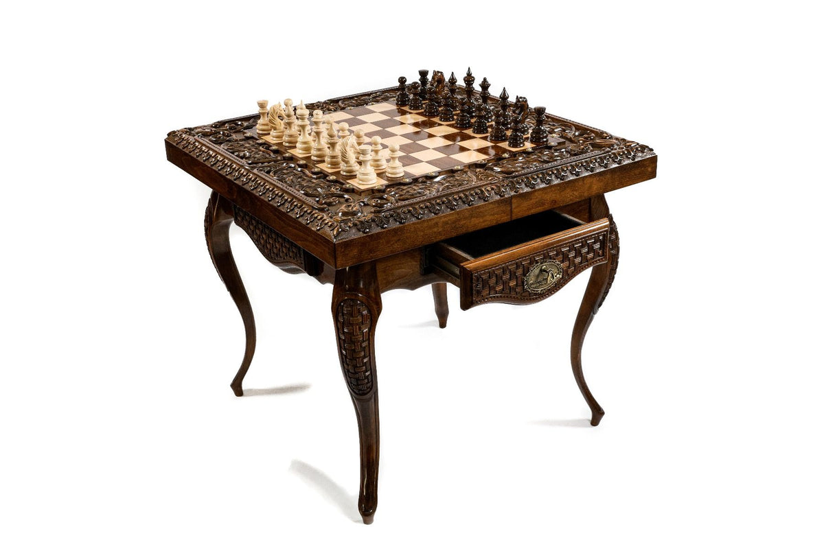 Luxus-Tisch für Schach & Backgammon, 60 cm – Foto 4