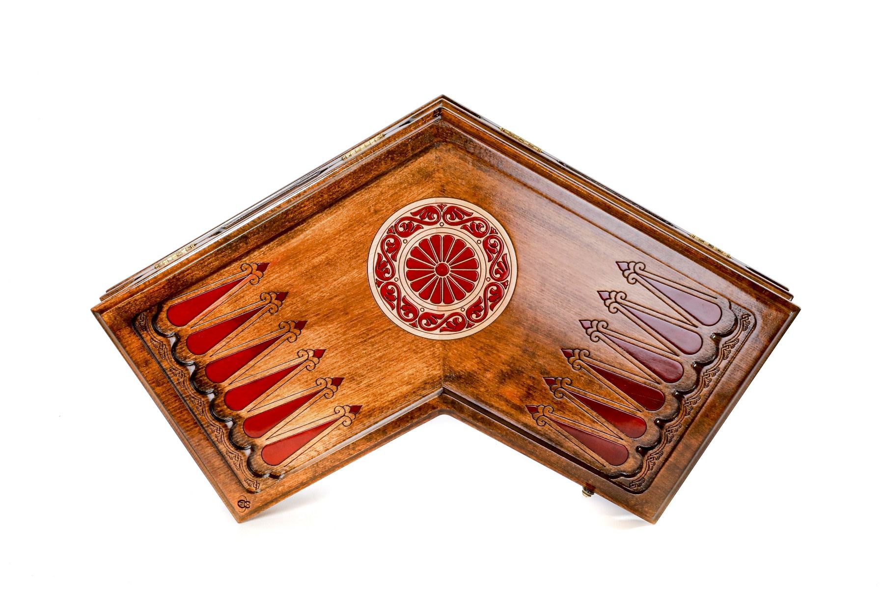 Ornamental Backgammon For Three Players With Epoxy - HrachyaOhanyan Co