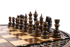 Circular Chess Set with Ornamental Weave Pattern, 60 cm – photo 10