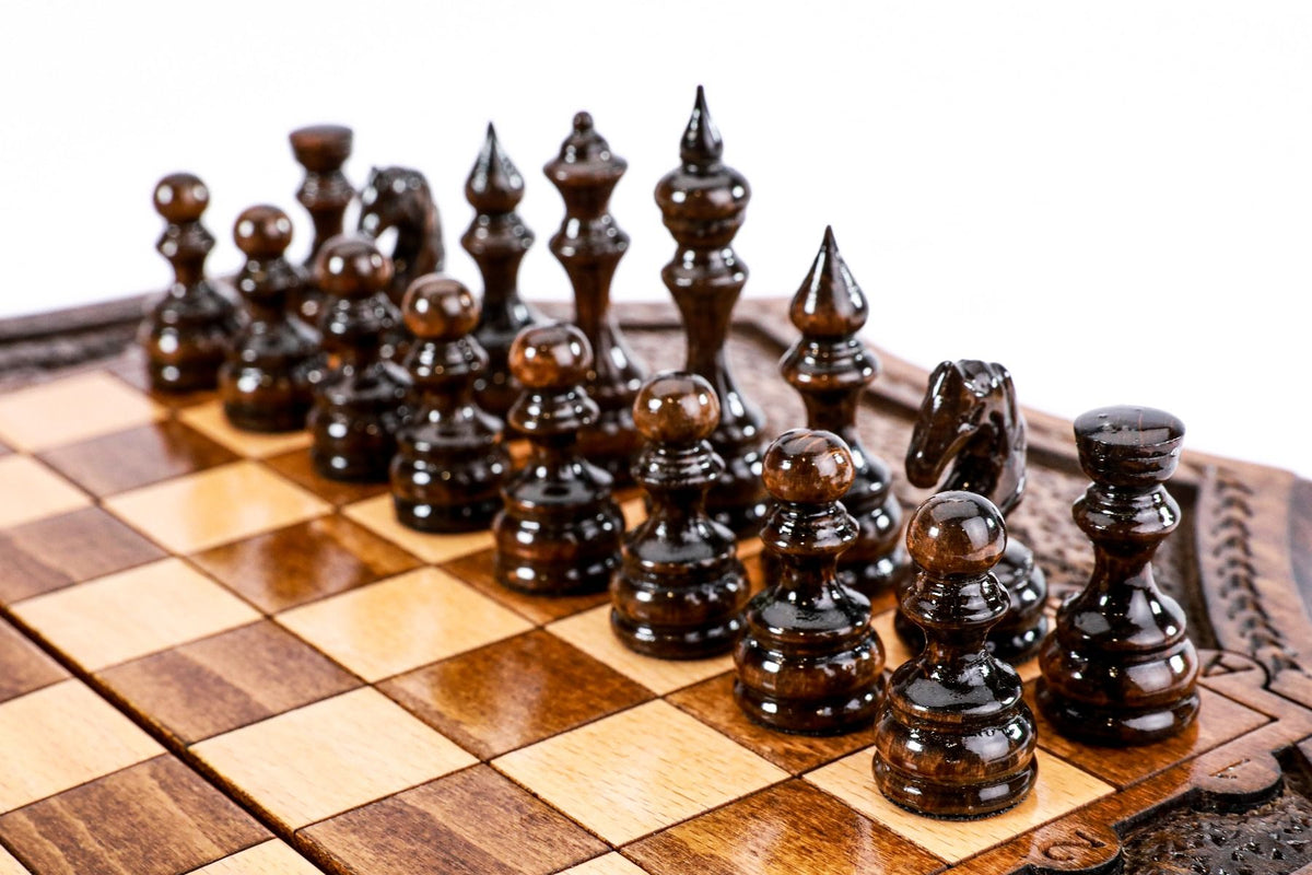 Star-Shaped Wooden Chess Set, 30 cm – photo 11