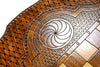 Ornamental Braid Pattern Backgammon With Copyrighted Contour Outline - HrachyaOhanyan Co