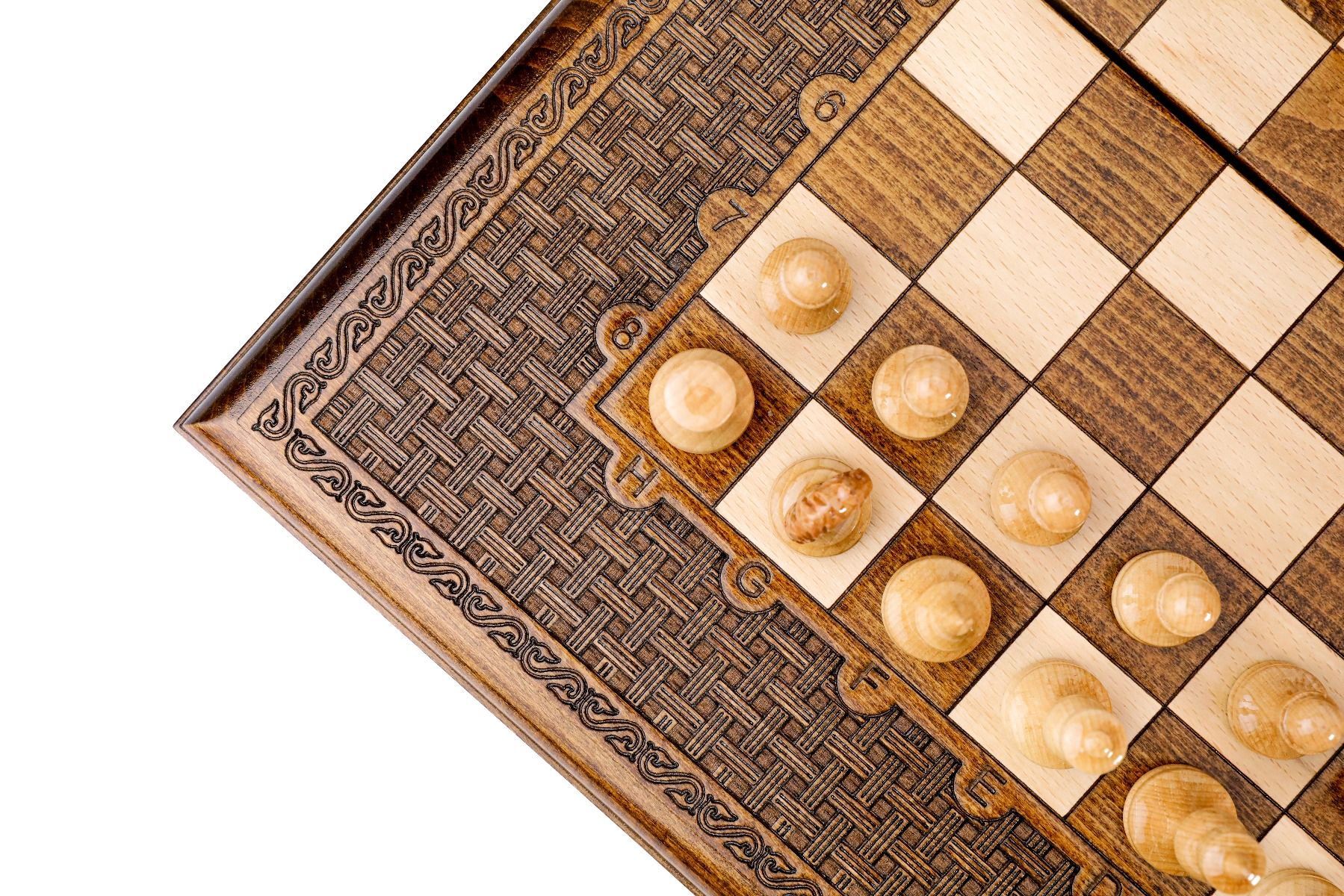 Chess-backgammon with an ornamental braid pattern classic - HrachyaOhanyan Co