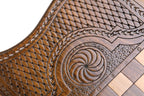 Ornamental Motif Backgammon with Copyrighted Mount Ararat Outline - HrachyaOhanyan Co
