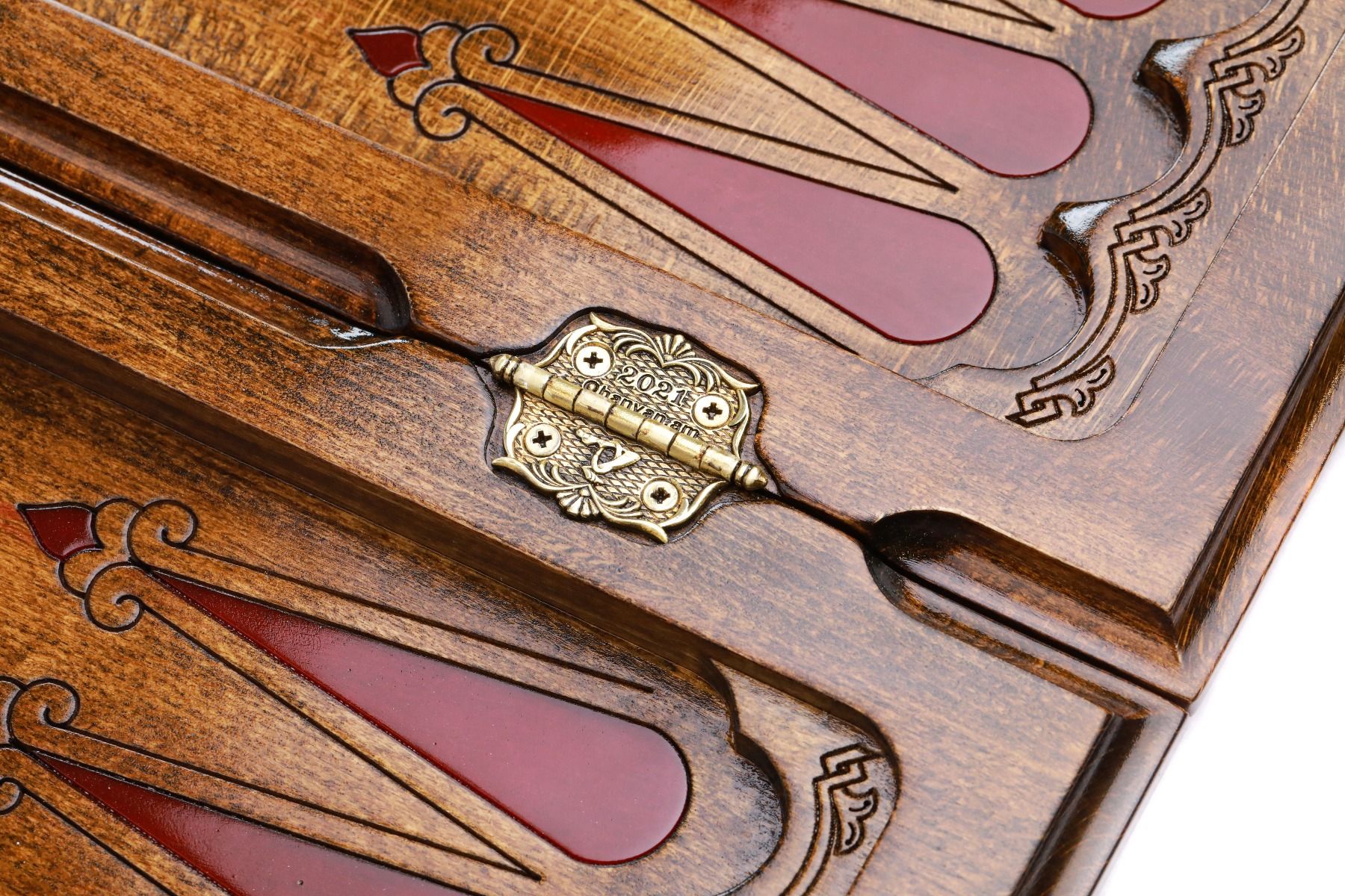 Ornamental Backgammon For Three Players With Epoxy - HrachyaOhanyan Co