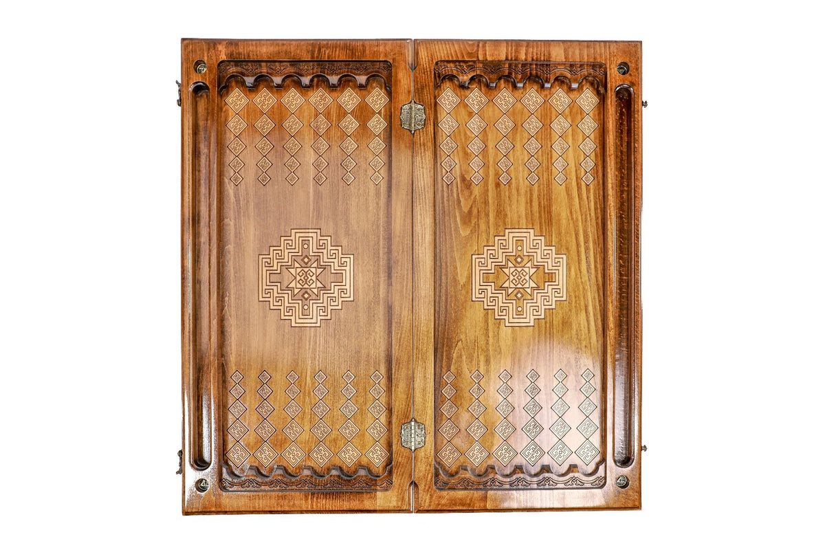 Backgammon-Tisch mit Lori-Teppichmuster, 60 cm – Foto 8