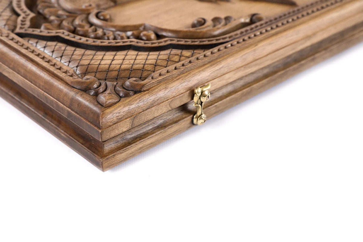 Zweiseitiges Backgammon-Set mit Etschmiadsin & Wappen, 60 cm – Foto 12