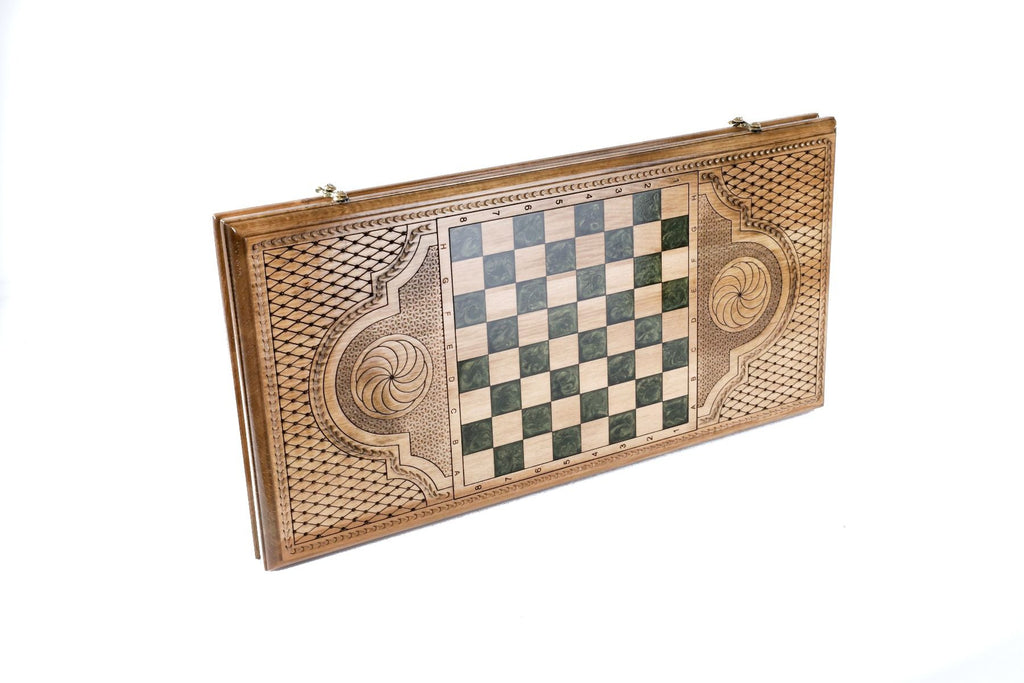 Epoxy Pomegranate Tree Backgammon Set, 60 cm – photo 4