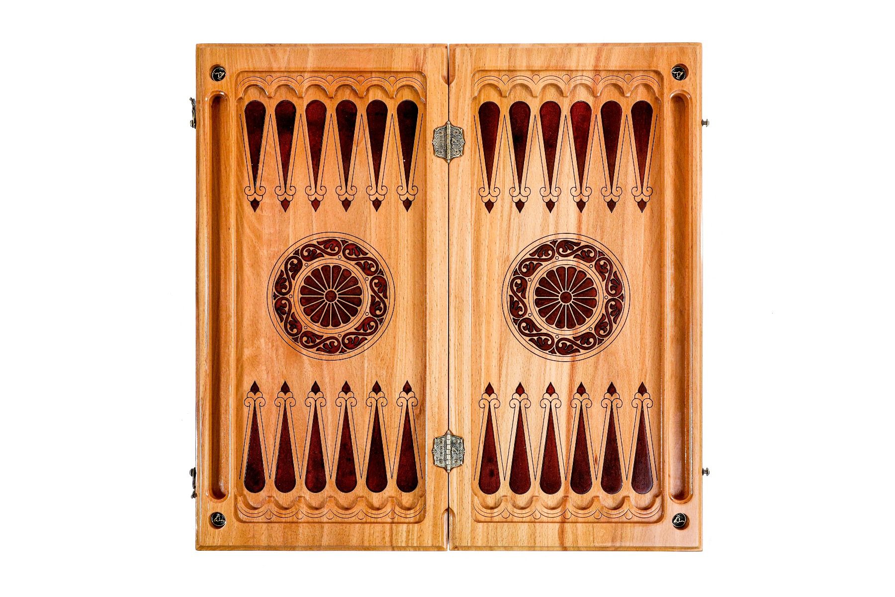 Backgammon With Tree Branch Slices And Epoxy Two-Sided Classic - HrachyaOhanyan Co