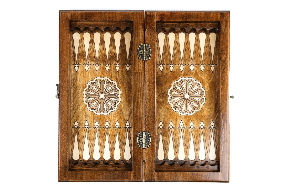 Klassisches Backgammon-Set mit Ornamentmotiv, 40 cm – Foto 12