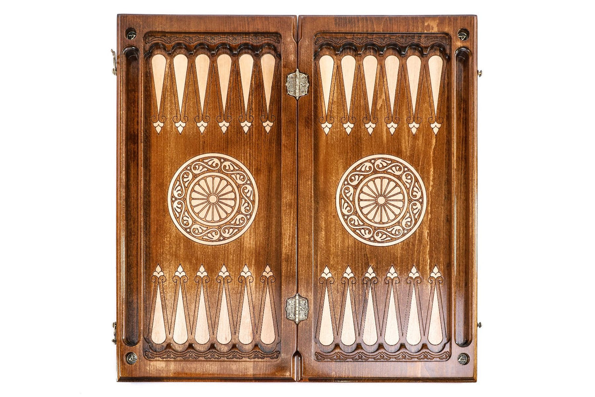 Klassisches Backgammon-Set mit Granatapfel & Trauben, 60 cm – Modell 11605 – Foto 12