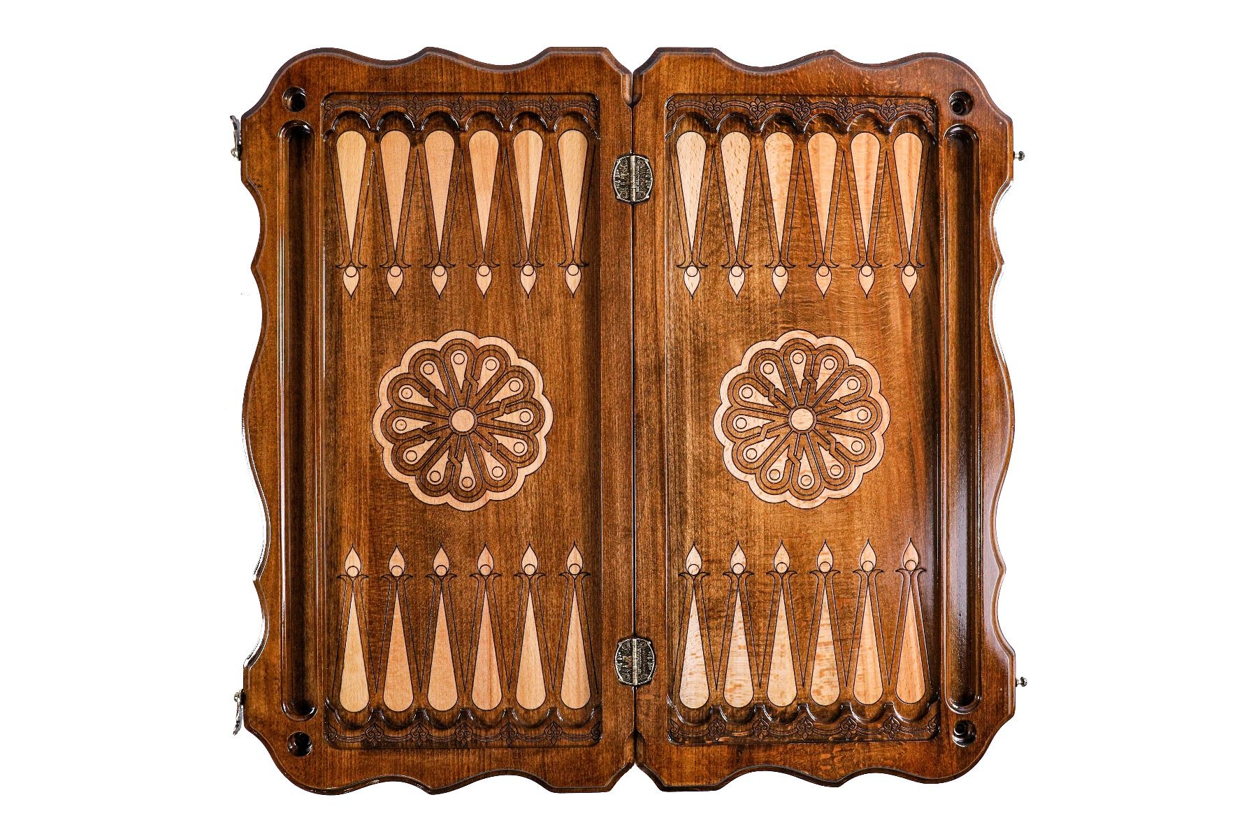 Ornamental Backgammon With Copyrighted Contour Outline - HrachyaOhanyan Co