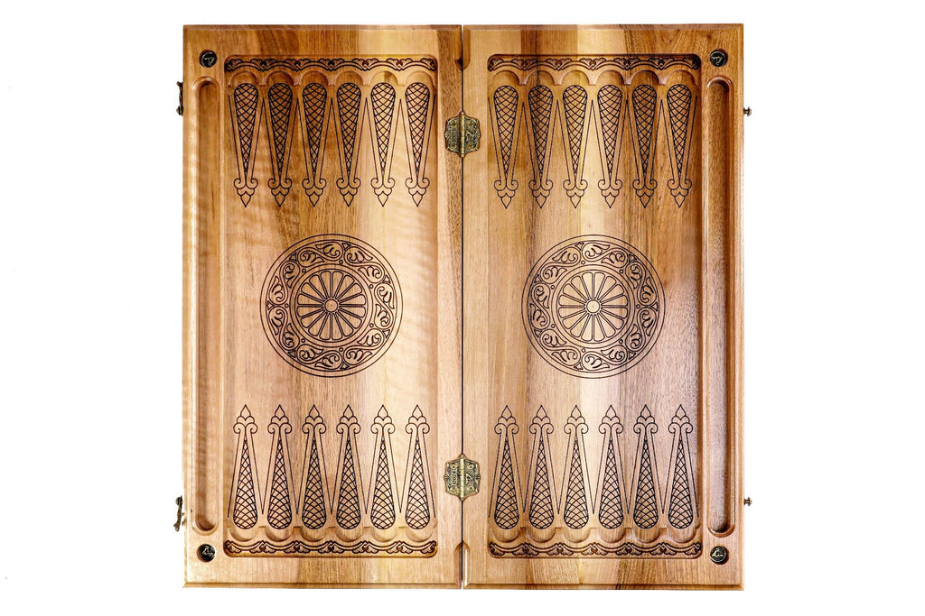 Epoxy Pomegranate Walnut Backgammon Set, 60 cm – photo 12