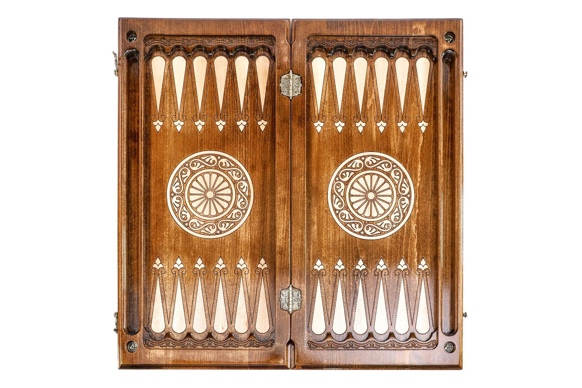 Backgammon mit Granatäpfeln & Trauben, Kordelmedaillon, hell, 60 cm – Foto 12