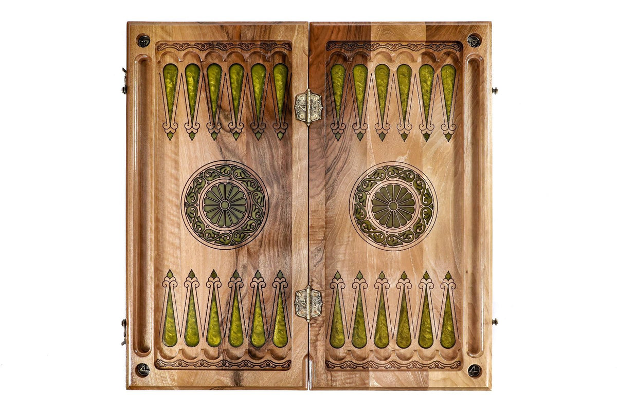 Epoxy Trees Backgammon Two-Sided Classic - HrachyaOhanyan Co