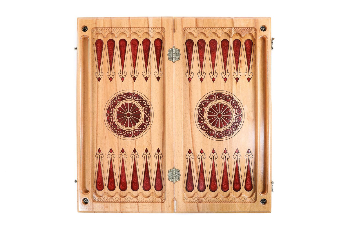 Klassisches Backgammon-Set mit Granatapfelbaum, 60 cm – Modell 11501red – Foto 12